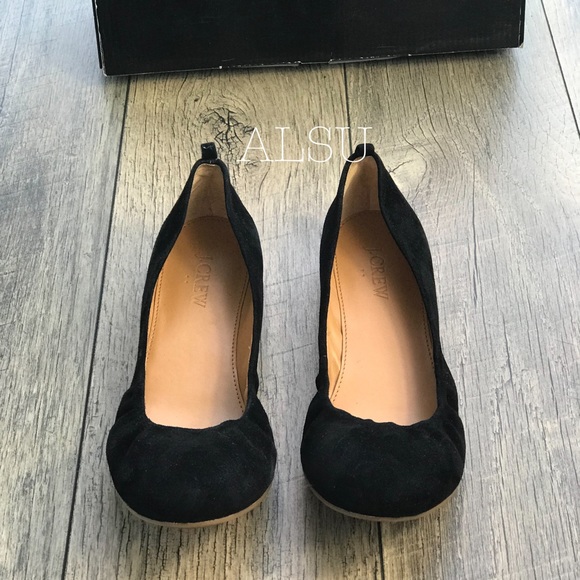 NWT J.Crew Anya Suede Ballet Flats Black W AUTHENT - Picture 4 of 6